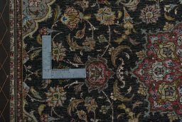 Full view of New Tabriz 50/60/70 Raj rug from Iran / Persia, 76 × 92 cm in Gray tones