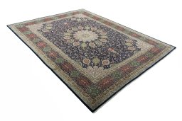 Close-up detail of 1950s Tabriz 50/60/70 Raj rug from Iran / Persia showing Cork weave