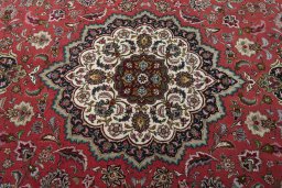 Central medallion detail of 2000s Tabriz 50/60/70 Raj rug from Iran / Persia