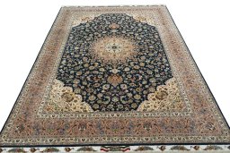 Surface texture of New Tabriz 50/60/70 Raj rug with natural Cork and intricate pattern