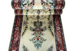 Close-up detail of 2000s Tabriz 50/60/70 Raj rug from Iran / Persia showing Cork weave