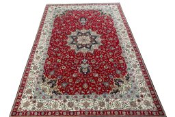 Surface texture of New Tabriz 50/60/70 Raj rug with natural Cork and intricate pattern