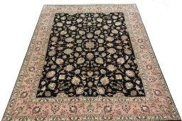 Surface texture of New Tabriz 50/60/70 Raj rug with natural Cork and intricate pattern