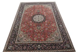Surface texture of New Tabriz 50/60/70 Raj rug with natural Cork and intricate pattern