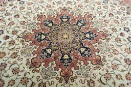 Central medallion detail of 2000s Tabriz 50/60/70 Raj rug from Iran / Persia