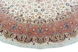 Close-up detail of 2000s Tabriz 50/60/70 Raj rug from Iran / Persia showing Cork weave