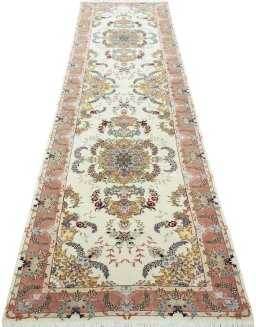 Surface texture of New Tabriz 50/60/70 Raj rug with natural Cork and intricate pattern