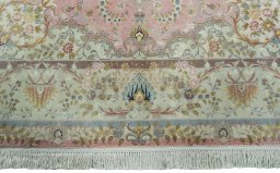 Full view of 2000s Tabriz 50/60/70 Raj rug from Iran / Persia, 210 × 153 cm in Red tones