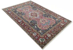 Close-up detail of 2000s Tabriz 50/60/70 Raj rug from Iran / Persia showing Cork weave