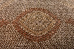 Central medallion detail of 2000s Tabriz 50/60/70 Raj rug from Iran / Persia