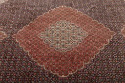 Central medallion detail of 1970s Tabriz 50/60/70 Raj rug from Iran / Persia