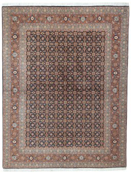 Full view of New Tabriz 50/60/70 Raj rug from Iran / Persia, 198 × 153 cm in Red tones