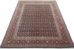Surface texture of New Tabriz 50/60/70 Raj rug with natural Cork and intricate pattern