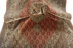 Surface texture of New Tabriz 50/60/70 Raj rug with natural Cork and intricate pattern