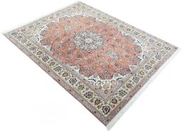 Close-up detail of New Tabriz 50/60/70 Raj rug from Iran / Persia showing Cork weave