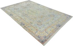 Close-up detail of New Tabriz 50/60/70 Raj rug from Iran / Persia showing Cork weave