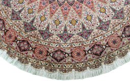 Central medallion detail of New Tabriz 50/60/70 Raj rug from Iran / Persia