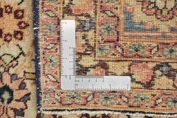 Close-up detail of 1930s Tabriz Petag rug from Iran / Persia showing Wool weave
