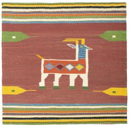 Full view of New Kilim Dastan rug from Turkey, 105 × 108 cm in Multi Color tones