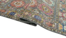 Close-up detail of New Samarkand rug from Pakistan showing Wool weave