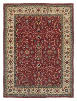 Full view of New Farahan rug from Pakistan, 200 × 149 cm in Red tones