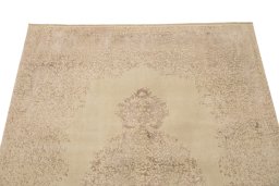 Surface texture of New Organic rug with natural Wool and intricate pattern