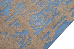 Close-up detail of New Organic rug from Turkey showing Wool weave