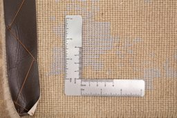 Close-up detail of New Organic rug from Turkey showing Wool weave