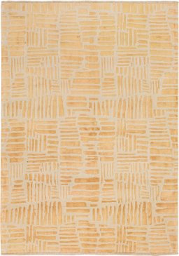 Full view of New Organic rug from Turkey, 244 × 173 cm in Yellow tones