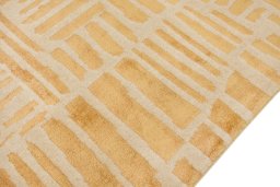 Close-up detail of New Organic rug from Turkey showing Wool weave