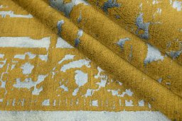Close-up detail of New Organic rug from Turkey showing Wool weave