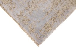 Surface texture of New Organic rug with natural Wool and intricate pattern