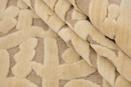 Close-up detail of New Organic rug from Turkey showing Wool weave