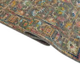 Close-up detail of New Kazak rug from Pakistan showing Wool weave