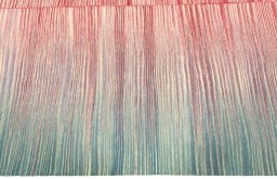 Close-up detail of New Kilim Kiasar rug from Turkey showing Wool weave