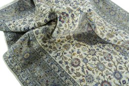 Surface texture of New Kashan rug with natural Cork and intricate pattern