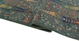 Close-up detail of New Haj-jalili rug from Pakistan showing Wool weave