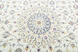 Central medallion detail of 2000s Kashan rug from Iran / Persia
