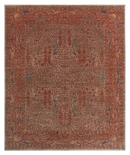 Full view of New Haj-jalili rug from Pakistan, 303 × 250 cm in Red tones