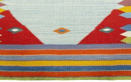 Central medallion detail of New Kilim Sofre rug from Turkey