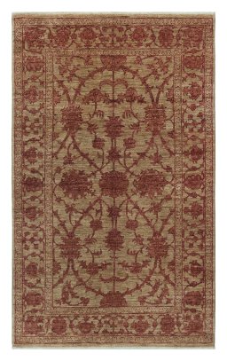 Full view of New Farahan rug from Pakistan, 186 × 115 cm in Beige tones