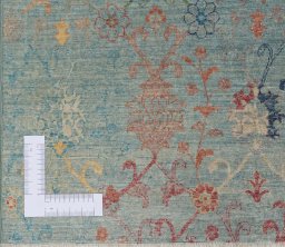 Corner detail of New Haj-jalili rug showing border pattern and Wool pile