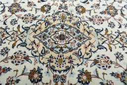 Central medallion detail of 2000s Kashan rug from Iran / Persia