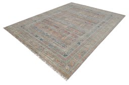 Close-up detail of New Samarkand rug from Pakistan showing Wool weave