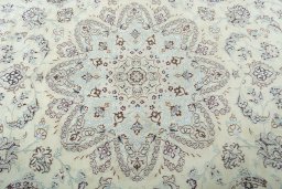 Central medallion detail of 2000s Nain rug from Iran / Persia