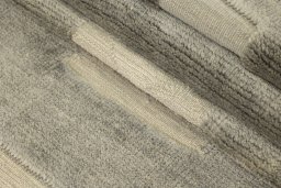 Corner detail of New Kilim Gabbeh rug showing border pattern and Wool pile