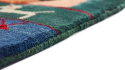 Central medallion detail of New Kilim Gabbeh rug from Iran / Persia