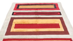 Surface texture of New Kilim Gabbeh rug with natural Wool and intricate pattern