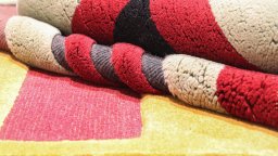 Close-up detail of New Kilim Gabbeh rug from Iran / Persia showing Wool weave