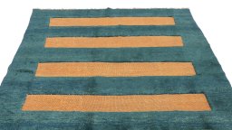 Surface texture of New Kilim Gabbeh rug with natural Wool and intricate pattern